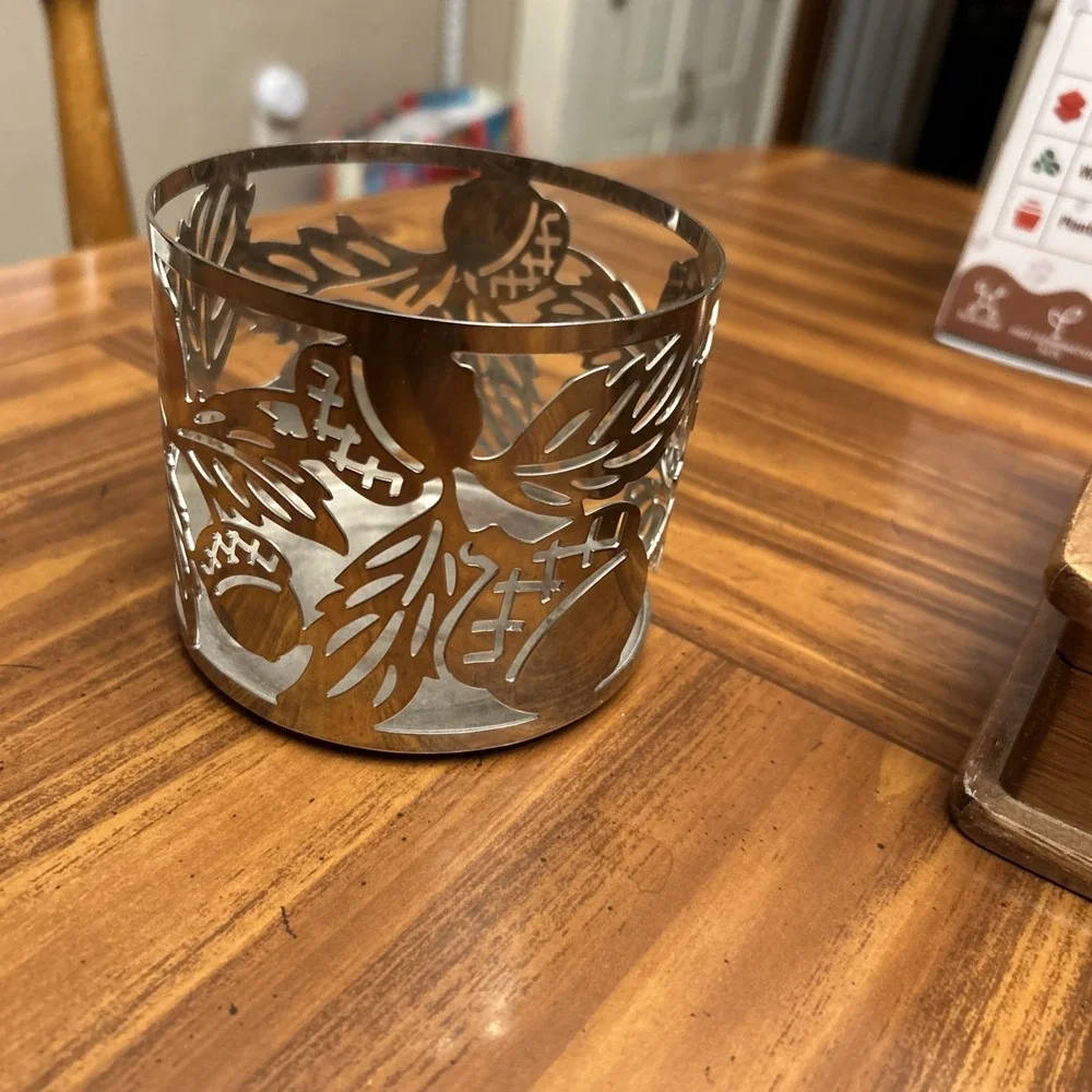 Bath Body Works Vintage Fall Pine Cones Nuts 3 Wick Holder